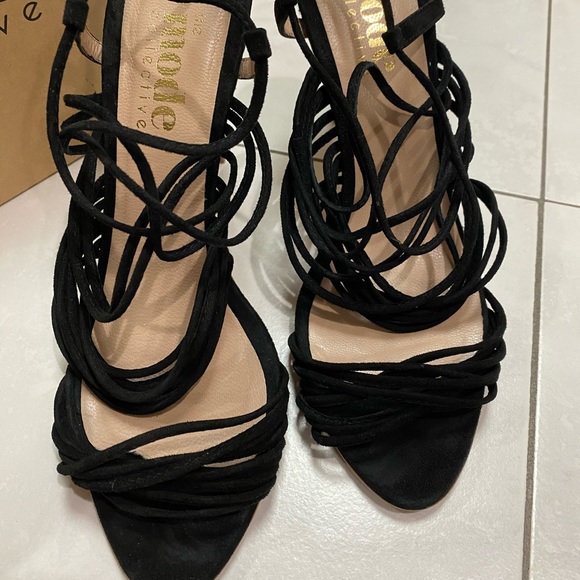 The Mode Collective Multi Strap Sandal in Black - Picture 10 of 12